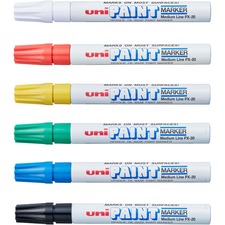 uni-ball Uni-Paint PX-20 Medium Point Markers - 6 Colors