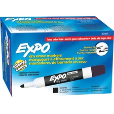 Expo Bullet Point Dry Erase Markers - Black - Case of 12