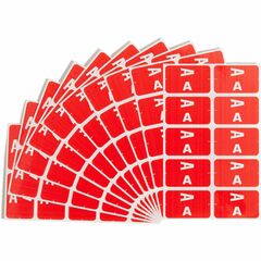 Alpha-Z Color-Coded Second Letter Labels, Letter A, Red, 100/Pack