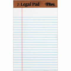 The Legal Pad Jr. Ruled Perforated Pads, 5 x 8, White, 50 Sheet Pads, Dozen