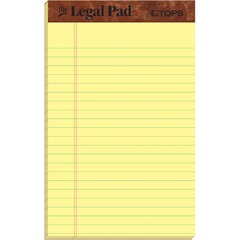 The Legal Pad Jr. Ruled Perforated Pads, 5 x 8, Canary, 50 Sheet Pads, Dozen