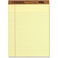 Tops The Legal Pad Ruled Top Perforated Pad - 50 Sheet - 16.00 lb - 8.50" x 11.75" - 12 / Dozen - Ca