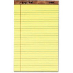 The Legal Pad Legal Rule Perforated Pads, 8-1/2 x 14, Canary, 50 Sht Pads, Dozen