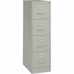 Hon 510 Series 4 Drawer Vertical File 15 X 25 X 52 4 X Drawer S For File Letter Vertical Security Lock Light Gray Baked Enamel Steel Recycled Icc Business Products