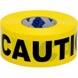 Sparco Caution Barricade Tape - 1000 ft Yellow Attachment - Black - 1 Roll SPR11795