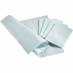 Medline Standard Poly-backed Tissue Towels - Blue - Tissue - 500 / Box MIINON24356B