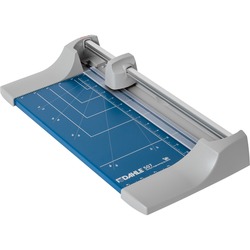 Dahle 507 Personal Rotary Trimmer - 7 Sheet Cutting Capacity - 12" Cutting Length - 2.9" Height x 8.1" Width x 17.3" Length - Automatic Clamp, Self-sharpening Blade, Lightweight, Portable, Metal Base, Durable, Ground Blade, Screened Guide, Non-slip Rubber DAH507