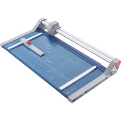 Dahle 552 Professional Rotary Trimmer - 20 Sheet Cutting Capacity - 20" Cutting Length - 3.4" Height x 15.1" Width x 28.8" Length - Automatic Paper Clamp, Self-sharpening Blade, Dual-barrel Guide Bar, Bi-Directional Cutting, Metal Base, Ground Blade, Adju DAH552