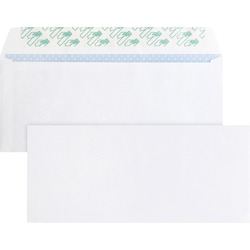 Business Source No. 10 Business Envelopes - 24 Lb White Wove, Security Tinted, Self-Seal Peel & Close - Box Of 500 - View #2