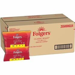 Folgers&reg; Filter Pack Classic Roast Coffee - Regular - 0.9 oz - Filter Pack - 10/Pack - 16 / Carton FOL06114