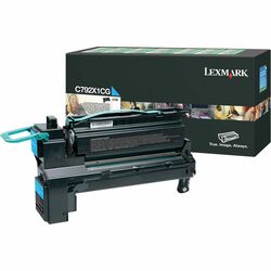 Lexmark C792X1CG Original Laser Toner Cartridge - Cyan - 1 Each - 20000 Pages LEXC792X1CG