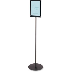Deflecto Double-Sided Magnetic Sign Display - 13" Width x 56" Height x 12.9" Depth - 8.50" Holding Width x 11" Holding Height - Magnetic - Indoor - Metal, Plastic - 1 Each DEF692056