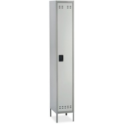 Safco Single-Tier Two-tone Locker with Legs - 18" Width x 12" Depth x 78" Height - Recessed Locking Handle - Gray - Steel SAF5522GR