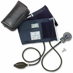 Medline Handheld Aneroid Sphygmomanometer - For Blood Pressure - Blue - Adult - Polyvinyl Chloride (PVC) - 1 Each MIIMDS9413
