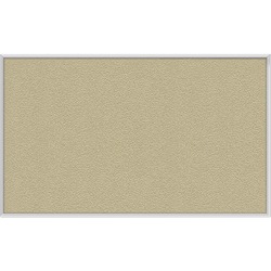 Ghent Vinyl Bulletin Board with Aluminum Frame - 36" Board Height x 60" Board Width - Caramel Vinyl, Fabric, Fiberboard Surface - Washable, Durable - Satin Aluminum Frame - 1 Each GHEAV35181