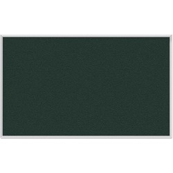 Ghent Vinyl Bulletin Board with Aluminum Frame - 36" Board Height x 60" Board Width - Ebony Vinyl, Fabric Surface - Durable, Laminated, Textured Surface, Washable, Customizable - Satin Anodized Aluminum Frame - 1 Each GHEAV35183