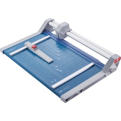 Dahle 550 Professional Rotary Trimmer - 20 Sheet Cutting Capacity - 14" Cutting Length - 3.4" Height x 15.1" Depth x 22.9" Length - Automatic Clamp, Self-sharpening Blade, Automatic Paper Clamp, Adjustable Alignment Guide, Metal Base, Screened Guide, Non- DAH550