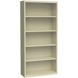 Lorell Fortress Series Bookcase - 34.5" Width x 13" Depth x 72" Height - 6 x Shelf(ves) - Putty - Powder Coated - Steel - Recycled LLR41290