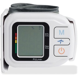 Medline Digital Wrist Plus Blood Pressure Monitor - For Pulse Rate, Blood Pressure - Built-in Memory, Date Function, Latex-free, Automatic Inflation/Deflation, Time Function, Adjustable Cuff - 1 Each MIIMDS3003