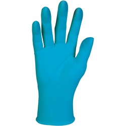 KleenGuard G10 Nitrile Gloves - Medium Size - Blue - Powder-free, Latex-free, Textured Fingertip, Beaded Cuff, Ambidextrous - For Food Handling - 100 / Box - 6 mil Thickness - 9.50" Glove Length KCC57372