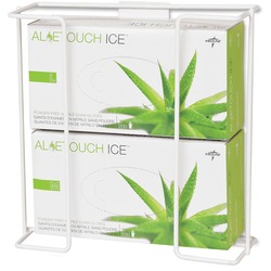 Medline Horizontal-Mount Wire Double Glove Box Holder - Horizontal - White - 2 / Pack MIIMDS192094B