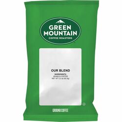 Green Mountain Coffee Roasters Ground Our Blend Coffee - Regular - Light/Mild - 2.2 oz Per Packet - 100 Packet - Ground - House Blend - 100 / Carton GMT4332
