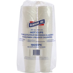 Genuine Joe Solutions Styrofoam Cup, 300 Per Carton, White, 24 fl oz. 