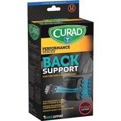 Curad Low Friction Pulley Back Support - Black - Fabric - 1 Each MIICUR22700D