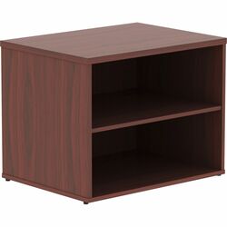 Lorell Relevance Series Storage Cabinet Credenza w/No Doors - 23.1" Height x 29.5" Width x 22" Depth - 2 Shelve(s) - Finish: Mahogany, Laminate - 1 Each LLR16214