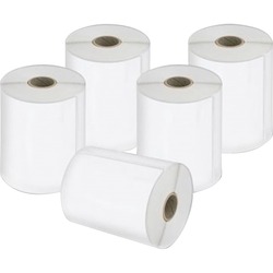 Dymo LabelWriter 4XL Label Printer Label Roll - 6" Height x 4" Width - Rectangle - Direct Thermal - White - Plastic - Water Resistant - 220 / Roll - 5 / Pack DYM2026404