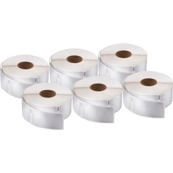 Dymo LabelWriter Labels - 3/4" Height x 2" Width - Rectangle - White - 500 / Roll - 6 / Pack DYM2050766