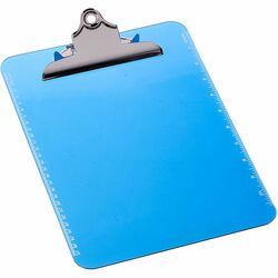 Business Source Spring Clip Plastic Clipboard - 8 1/2