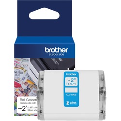 Brother Multipurpose Label - 1 31/32" Width - Zero Ink (ZINK) - Paper - Water Resistant - 1 Each BRTCZ1005