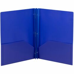 Smead Letter Fastener Folder - 8 1/2" x 11" - 180 Sheets Capacity - 2 x Double Tang Fastener(s) - 2 Internal Pocket(s) - Blue - 3/Pack - 3 / Carton SMD87731