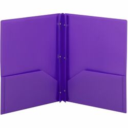 Smead Letter Fastener Folder - 8 1/2" x 11" - 180 Sheets Capacity - 2 x Double Tang Fastener(s) - 2 Internal Pocket(s) - Purple - 3/Pack - 3 / Carton SMD87734