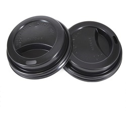 RDI Oval Slot Cup Lids - Round - Black - 1000 / Carton CFPLIDRIP910B