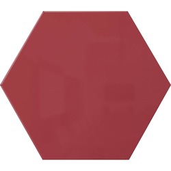 Ghent Powder-Coated Hex Steel Whiteboards - 21" (1.7 ft) Width x 18" (1.5 ft) Height - Red Steel Surface - Hexagonal - Magnetic - 1 Each GHEHEXS1821RS
