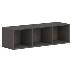 HON Mod Wall Mounted Storage | Open | 48"W | Slate Teak Finish - 39.8" Height x 48" Width x 14" Depth - Finish: Slate Teak - 1 Each HONPLWMH48LS1