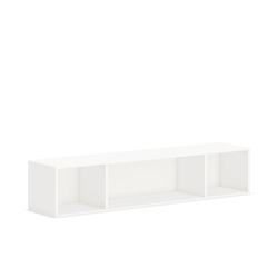 HON Mod Wall Mounted Storage | Open | 66"W | Simply White Finish - 39.8" Height x 66" Width x 14" Depth - Finish: Simply White - 1 Each HONPLWMH66LP1
