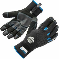Ergodyne 818WP Thermal Waterproof Work Gloves - 5" Glove Length - Thermal, Abrasion, Cold Temperature Protection - Large Size - Black - Touchscreen Capable - Water Proof, Machine Washable, Windproof, Weather Resistant, Breathable, Cold Resistant, Moisture EGO17384