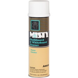 MISTY Chalkboard/Whiteboard Cleaner - For Whiteboard, Chalkboard - Foam Spray - 19 fl oz (0.6 quart) - Sassafrass Scent - Non Ammoniated, Pleasant Scent - White - 12 / Carton AMR1001403