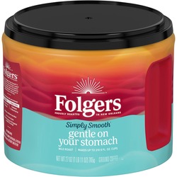 Folgers&reg; Ground Simply Smooth Coffee - Medium - 27 oz Per Canister - Ground - 1 Each FOL30446