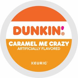 Dunkin'&reg; K-Cup Caramel Me Crazy Coffee - Compatible with Keurig Brewer - Medium - 22 K-Cup - K-Cup - Arabica, Caramel Me Crazy - Kosher - 22 / Box GMT1277
