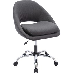 NuSparc Resimercial Lounge/Task Chair - Neutral Gray Seat Color - Fabric Seat Material - Low Back - 5-star Base - Gray - 1 Each NPRCH305FNGY