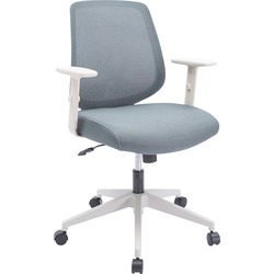 NuSparc Mid-Back Task Chair - Fabric Back Material - Mid Back - 5-star Base - Gray - Armrest - 1 Each NPRCH201MAGY