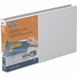 QuickFit Ring Binder - 1" Binder Capacity - Legal - 8 1/2" x 14" Sheet Size - 200 Sheet Capacity - 3 x 1" Ring(s) - Fastener(s): Round Ring - Pocket(s): Inside Front & Back - Polypropylene - White - Recycled - Heavy Duty, Non-stick, Durable, Antimicrobial STW95010L