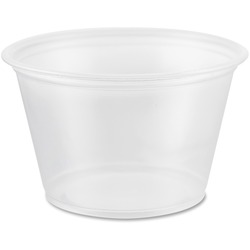 Dart 4 oz Conex Complements Portion Containers - Serving, Transporting - White, Clear - Polypropylene Body - 125/Pack - 20 / Carton DCC400PC