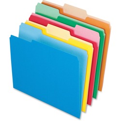 Pendaflex 1/3 Tab Cut Letter Top Tab File Folder - 8 1/2" x 11" - Top Tab Location - Assorted Tab Position - 11 pt. - 1 Plys - Assorted - Reinforced, Preprinted, Acid-free - 100 / Box PFX15213ASST