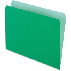 Pendaflex Letter Recycled Top Tab File Folder - 8 1/2" x 11" - 11 pt. - 1 Plys - Light Green - 30% Recycled - 100 / Box PFX152BGR