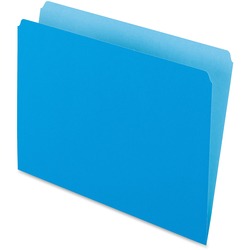 Pendaflex Letter Recycled Top Tab File Folder - 8 1/2" x 11" - 11 pt. - 1 Plys - Blue - 30% Recycled - 100 / Box PFX152BLU